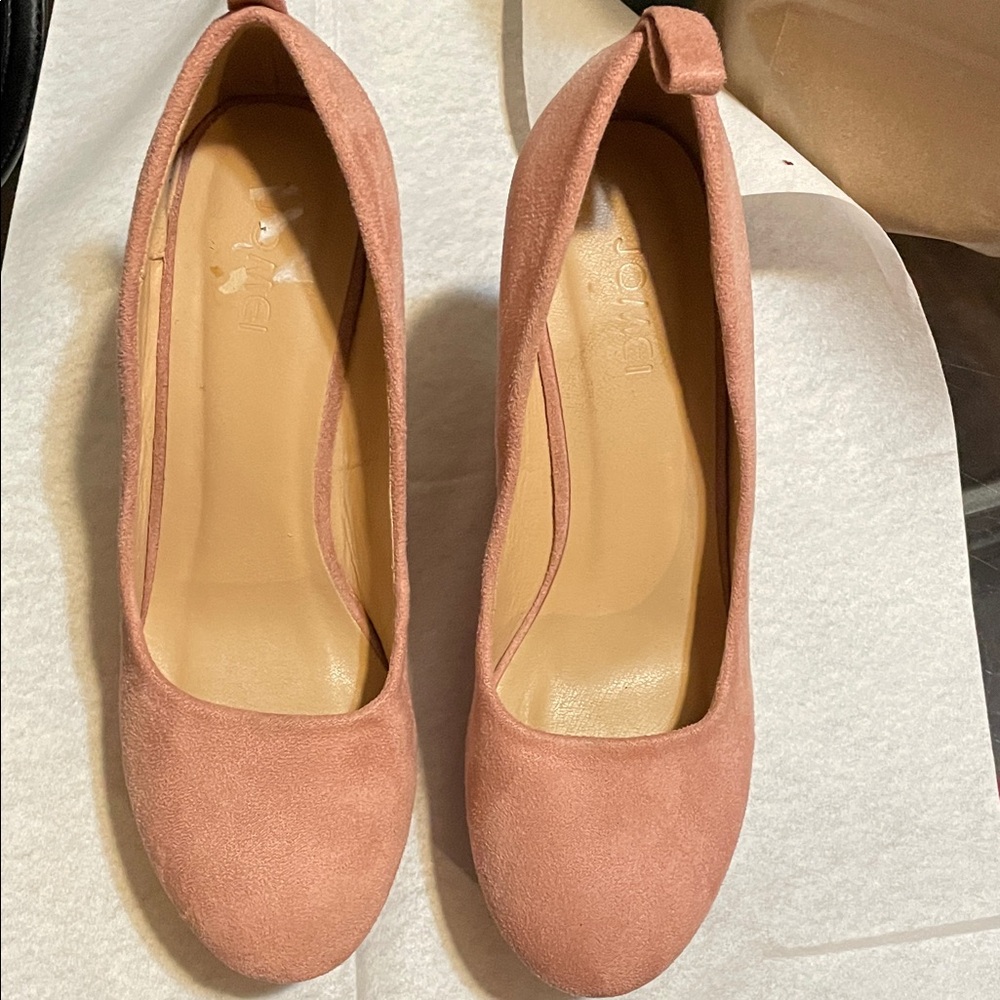 Elegant Pink Suede Women's Shoes